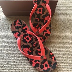Coach Ocelot Flip Flops Sz 9